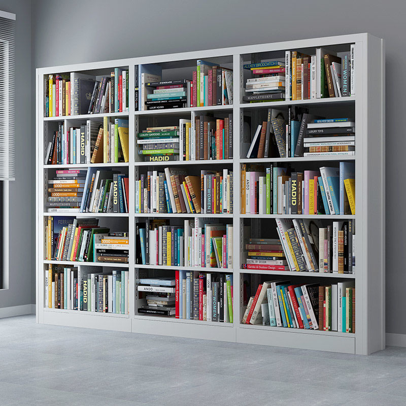 钢制书架客厅落地置物架儿童书柜落地收纳架图书馆阅览室家用书架