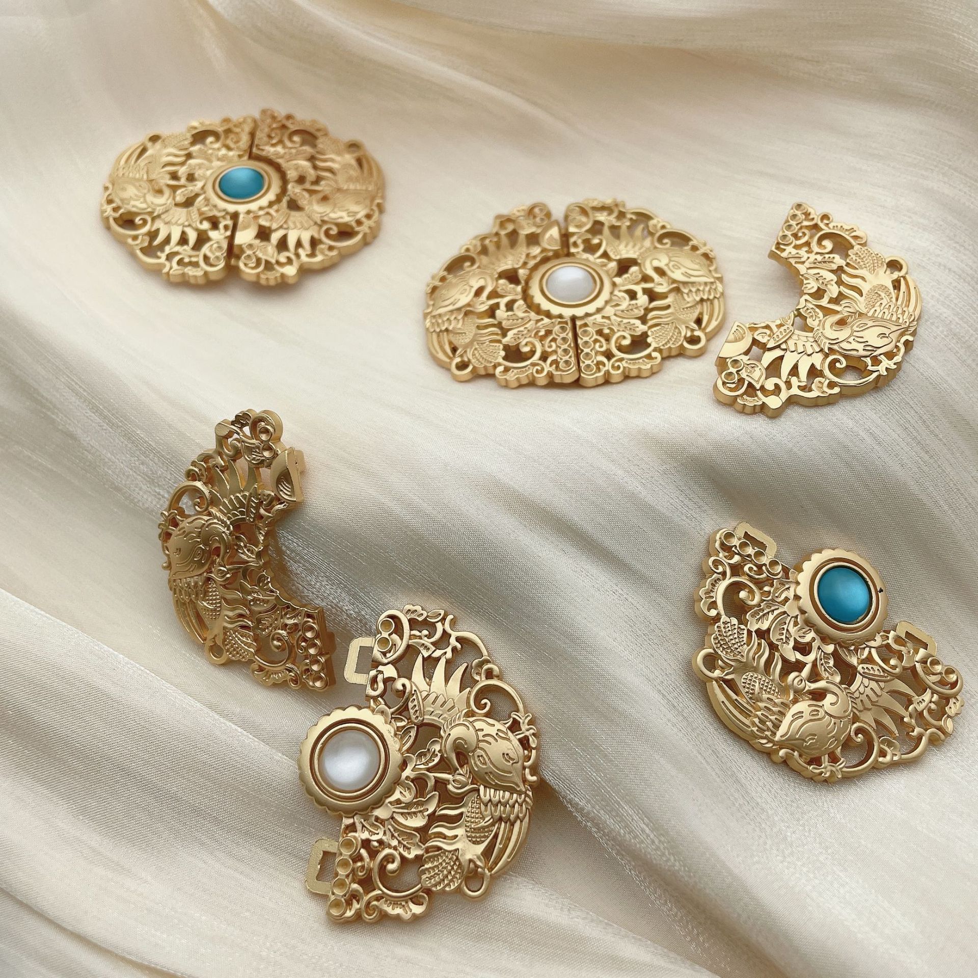 直供汉服子母扣吉祥丹鸟钩扣唐装旗袍金属盘扣明制宋制大袖衫对扣