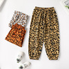 2022 new pattern children Leopard pure cotton Mosquito control girl Knickers children Spring and summer Nine points trousers