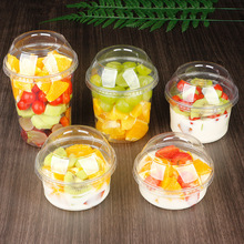 批发一次性水果捞打包盒果切西瓜盒沙拉水果杯子透明带盖水果包装