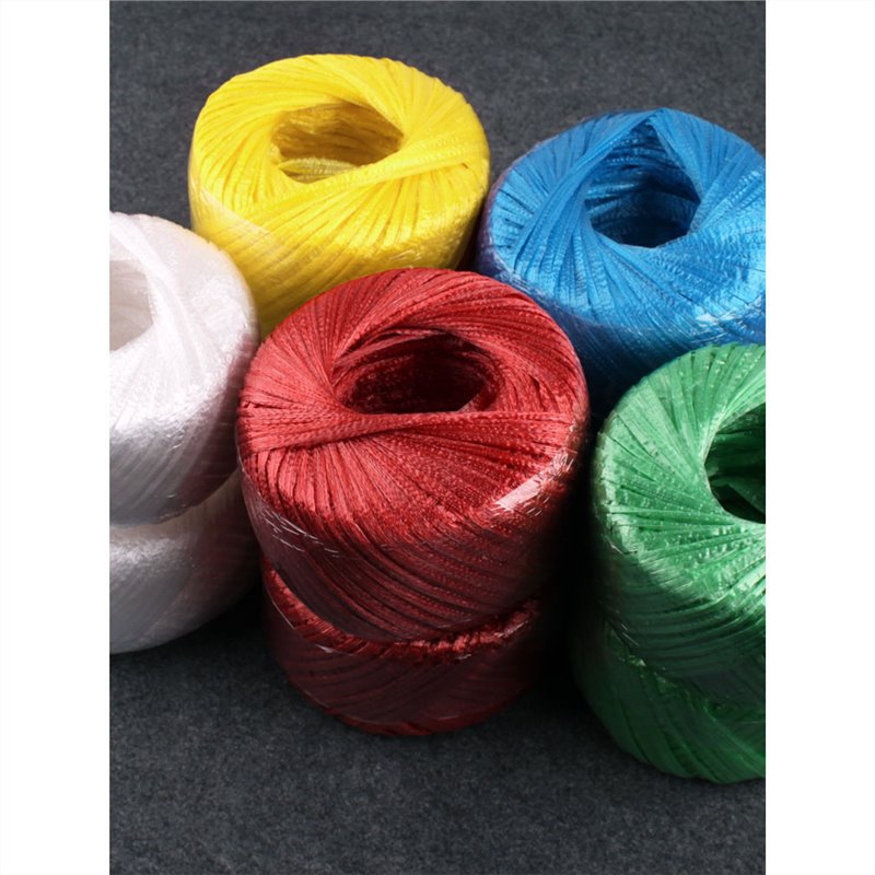 玻璃丝球耐磨塑料包装撕裂绳子编织袋打包尼龙捆绑蓝色白色红扎带