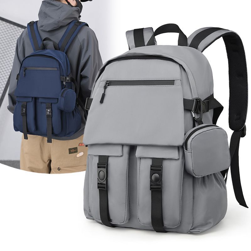 2024新款跨境时尚男款双肩包休闲出差旅行通勤单肩背包防水电脑包