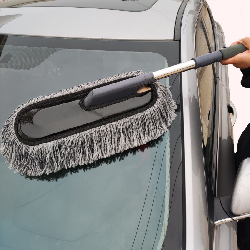 洗车拖把汽车除尘除尘扫雪汽车专用可伸缩洗车刷干湿两用一件批发