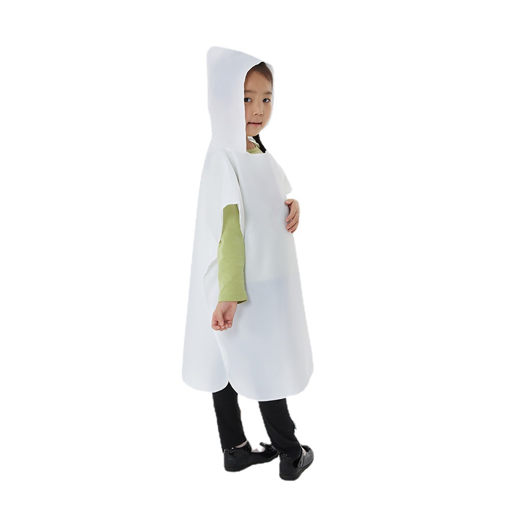 Thermal Transfer Blank Material Multifunctional Children's Hat Overclothes Raincoat Waterproof Polyester Fabrics Painting Clothes Playing Clothes