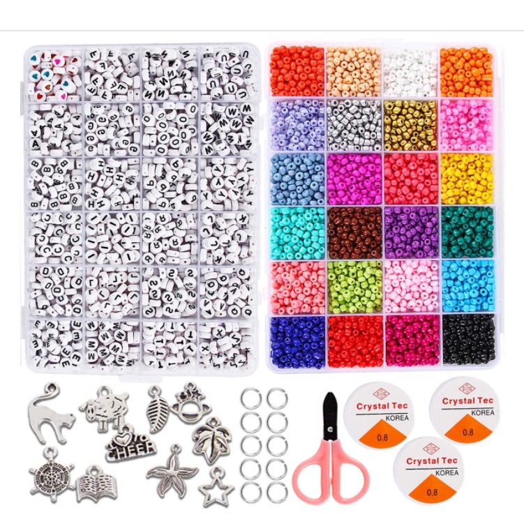 Amazon Hot Sale 48 Grid Bead Beads Children Diy Ornament Accessories Bohemian Bead Set