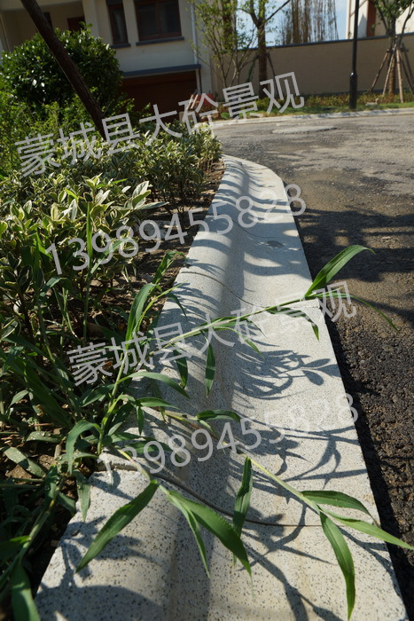 pc蝶形路牙异形路牙平侧一体路牙石路缘石pc砖预制混凝土芝麻灰