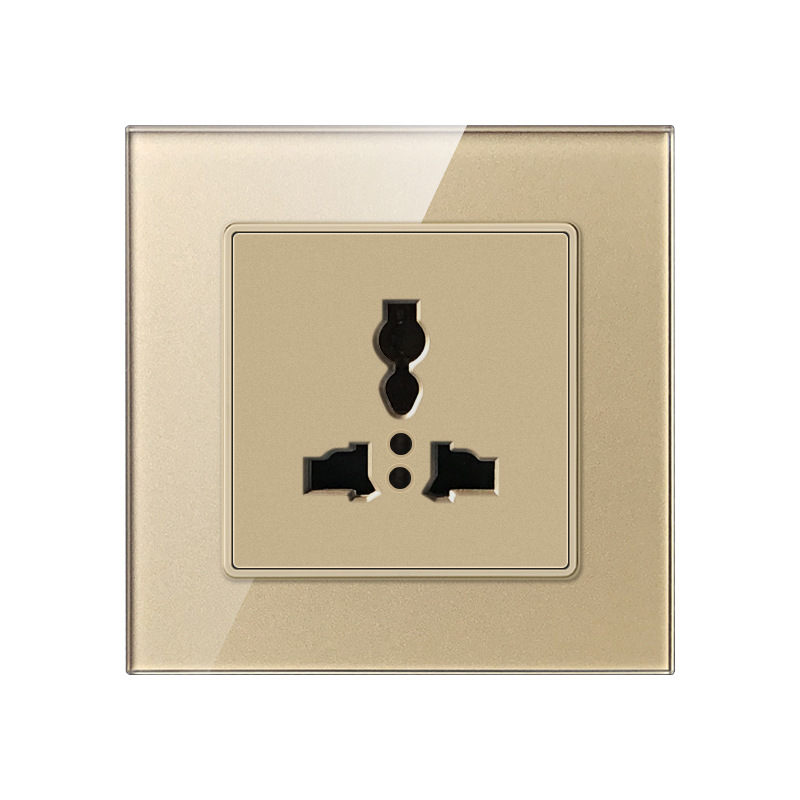 8成交16个国际通用86型多功能三孔插座暗装13a英式面板港版万能3孔