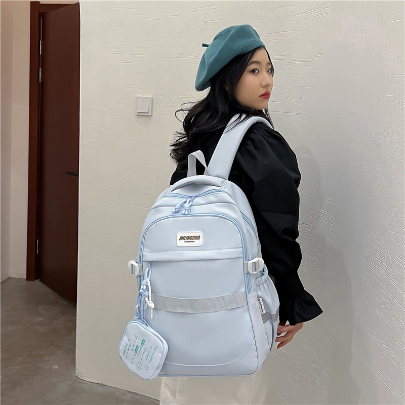 Schoolbag Male College Student Simple Japanese Ins High School Junior High School Student Sports Backpack Middle School Student Computer Backpack Female