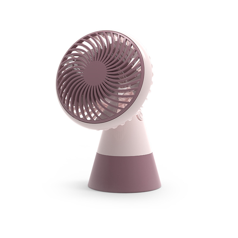 New Desktop Little Fan Mute Mini-Portable USB Charging Windmill Shaking Head Handheld Fan