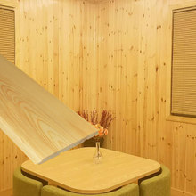 深浅烤漆房木木条扣板白色木龙骨隔断装修设计飘窗防腐板材小木屋