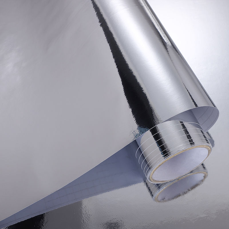 镜面纸包装纸金属亮面银色贴纸自粘银色贴纸反光贴纸亮片装饰贴