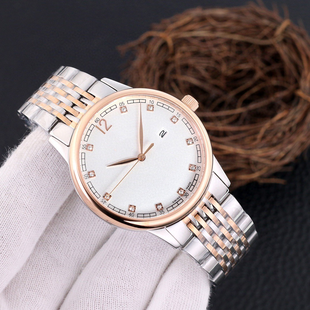 抖音快手流行款欧家omg316精钢全自动机械钢带男士宴会气质腕表