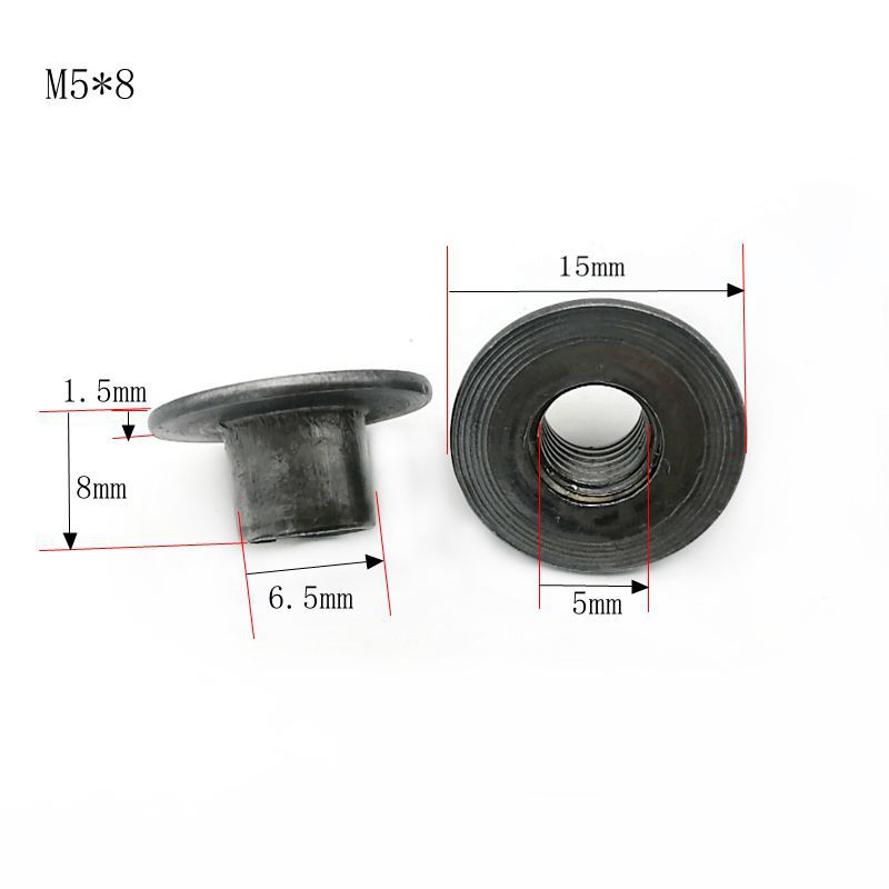 Natural T Cap Nut Cold Heading Welding Nut British Nut Car Thickened Fine Tooth Nut