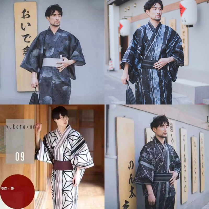 和服男正装传统改良日式男士和服日系武士和风浴衣摄影剧本杀服装