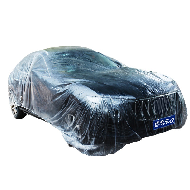 Disposable Car Cover Transparent Car Cover Car Cover PE Film Rain Cover Disposable Car Cover Dust Cover