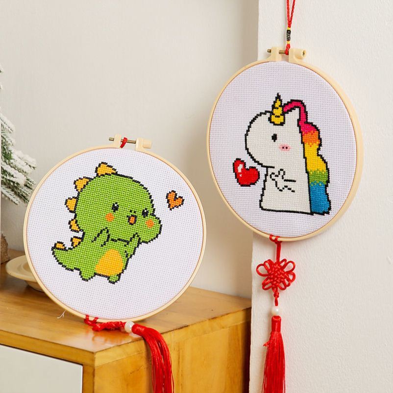 十字绣小件小幅简单儿童猫咪可爱卡通手工线绣挂件初学者新手刺绣