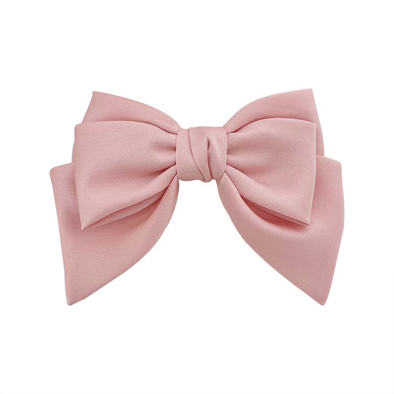 French Satin Bow Barrettes Head Clip Back Head Clip High Sense Internet Celebrity Hairpin Hair Ornaments Hairband E297