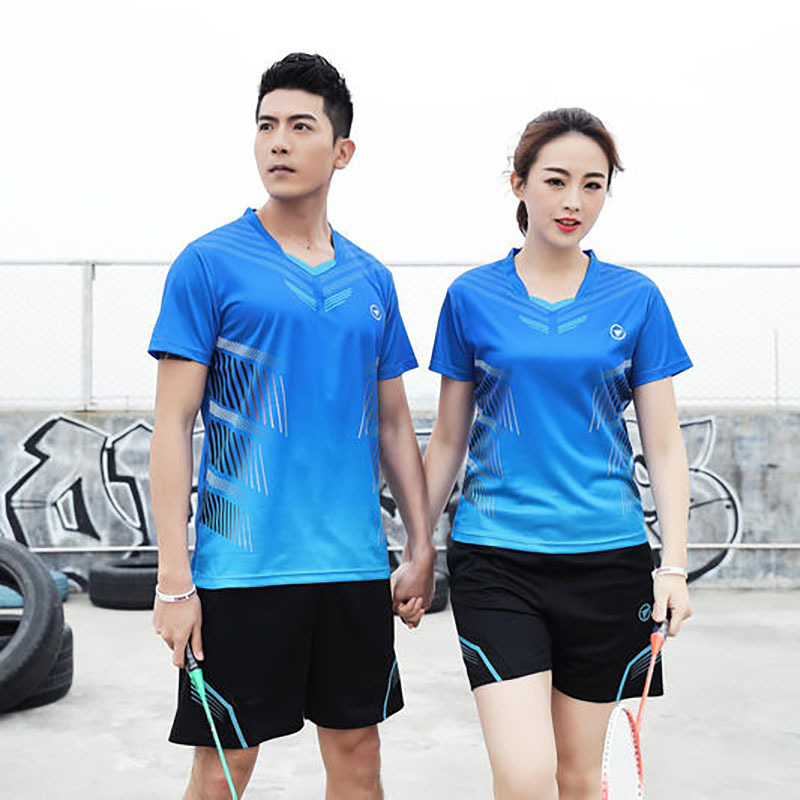 夏季羽毛球运动服女短袖速干透气男上衣夏装乒乓球服训练套装短袖