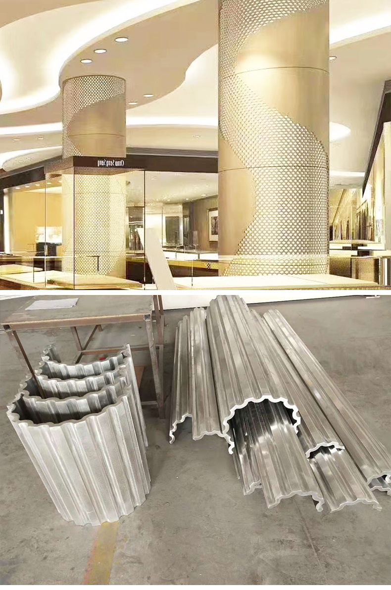 厂家定制柱子装饰包梁柱铝板 室内外装饰铝板包柱包边铝单板 批发