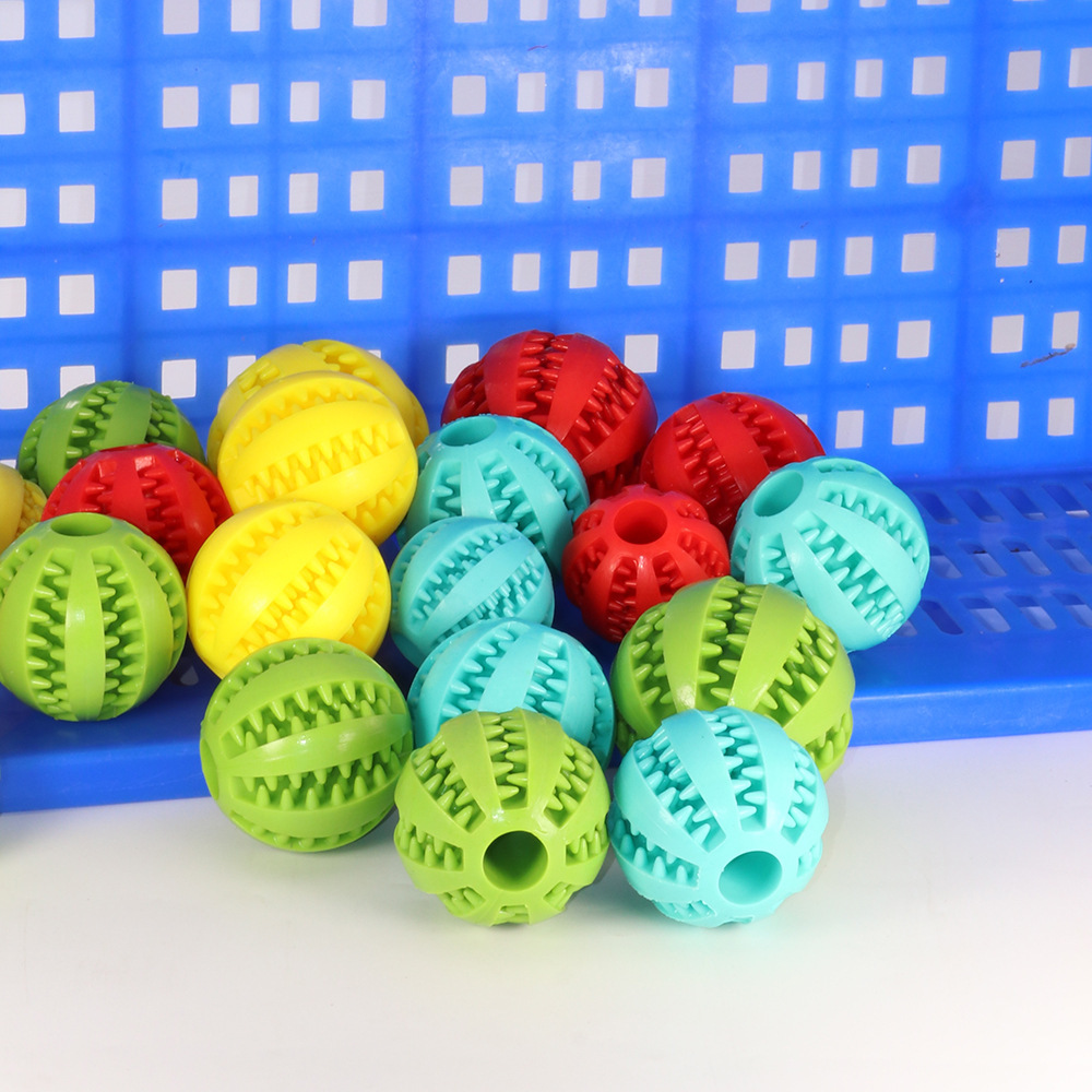 Pet Molar Toy Watermelon Ball Silicone the Toy Dog Teether Ball Bite-Resistant Tooth Cleaning Food Dropping Ball Chewing Dog Chew Toy
