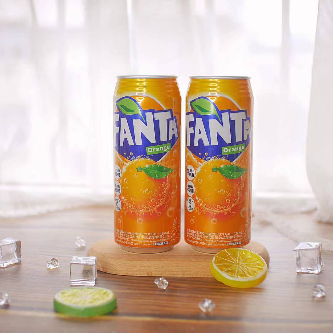 日本芬达fanta碳酸饮料橙子味/葡萄味碳酸饮料500ml*24支
