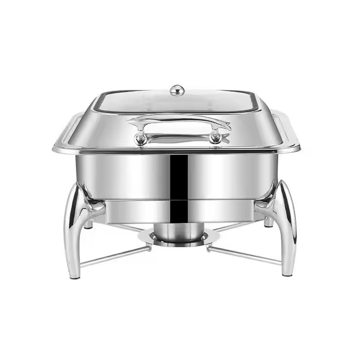 cross-border stainless steel buffet stove hotel restaurant food heating container hydraulic electric heating visual buffet stove