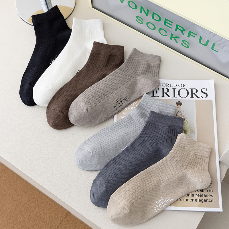 Socks Delivery Summer Men‘s Color Cotton Socks Low-Top Casual Low Cut Thin Men‘s Boat Socks Yiwu Men‘s Socks Wholesale