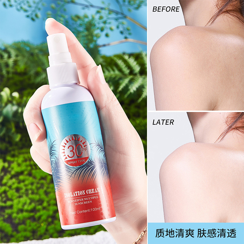 Schnaphil+ Yuan Sunscreen Makeup Primer 30 Times Sunscreen Spray Uv Protection Waterproof and Moisturizing Sun Protection Lotion Genuine
