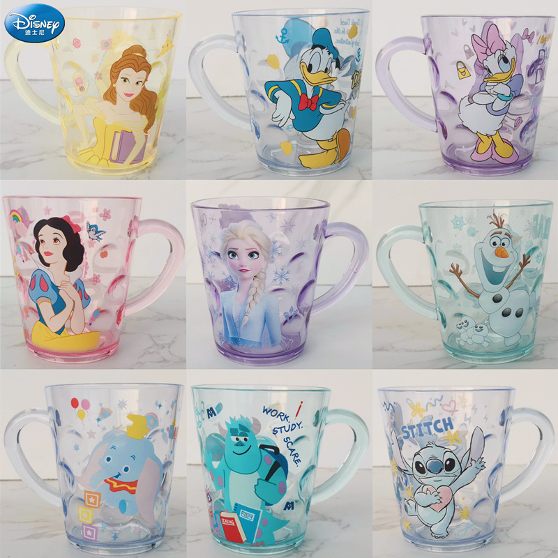 Disney Children's Cups Household Mouthwash Cup Cartoon Baby Teeth Brushing Cup Tooth Mug Aisha Crystal Glasses Drinking Cup