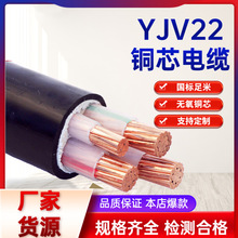 国标 YJV YJV22铜芯电力电缆阻燃电缆带铠电缆单芯3+1 3+2电缆线