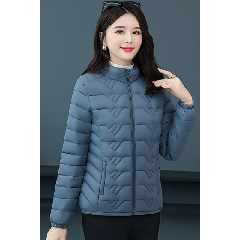 中老年女装秋冬装棉衣短款外套妈妈装轻薄羽绒棉服老年码棉袄