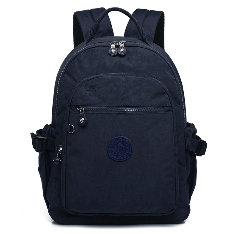 跨境博卜工厂批发大容量水洗尼龙布双肩女包户外旅行包学生书包包