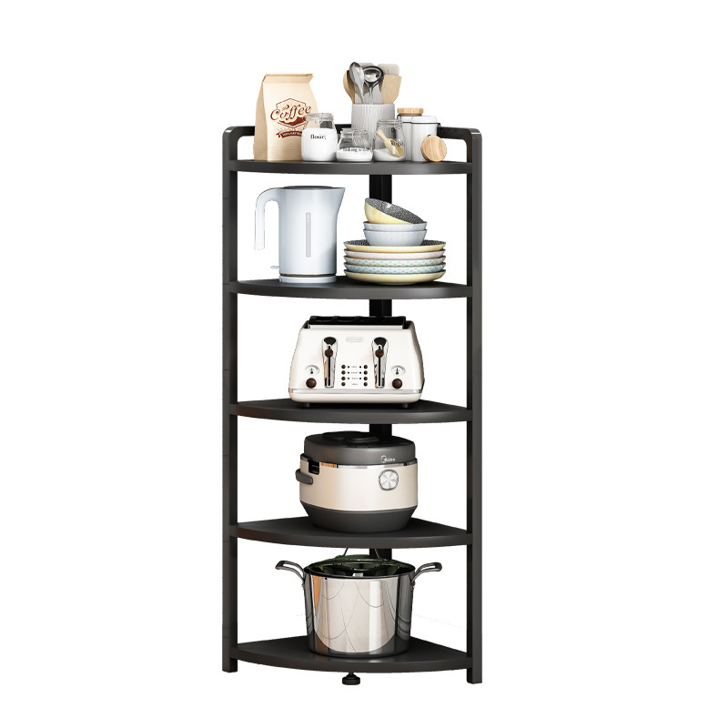 Kitchen Corner Shelf Corner Tripod Kitchenware Storage Rack Pot Rack Floor Multi-Layer Cookware Storage Rack