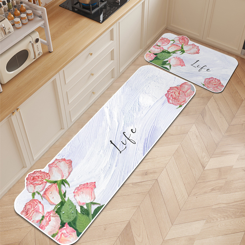 2024 new cutting kitchen special floor mat special-shaped floor mat absorbent non-slip floor mat oil-proof washable and erasable