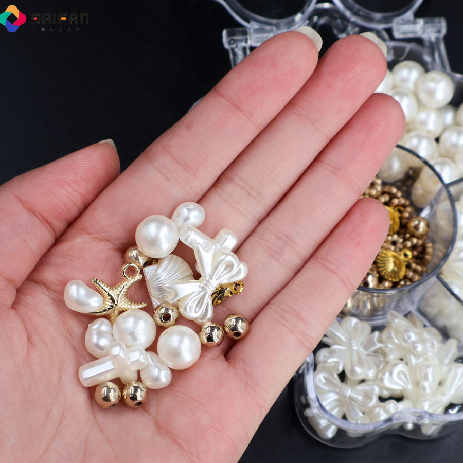 Stringed Pearls DIY Ornament Accessories Bead Bracelet DIY Accessories Scattered Beads Material Jewelry Accessories Ornament Accessories Beads Suit