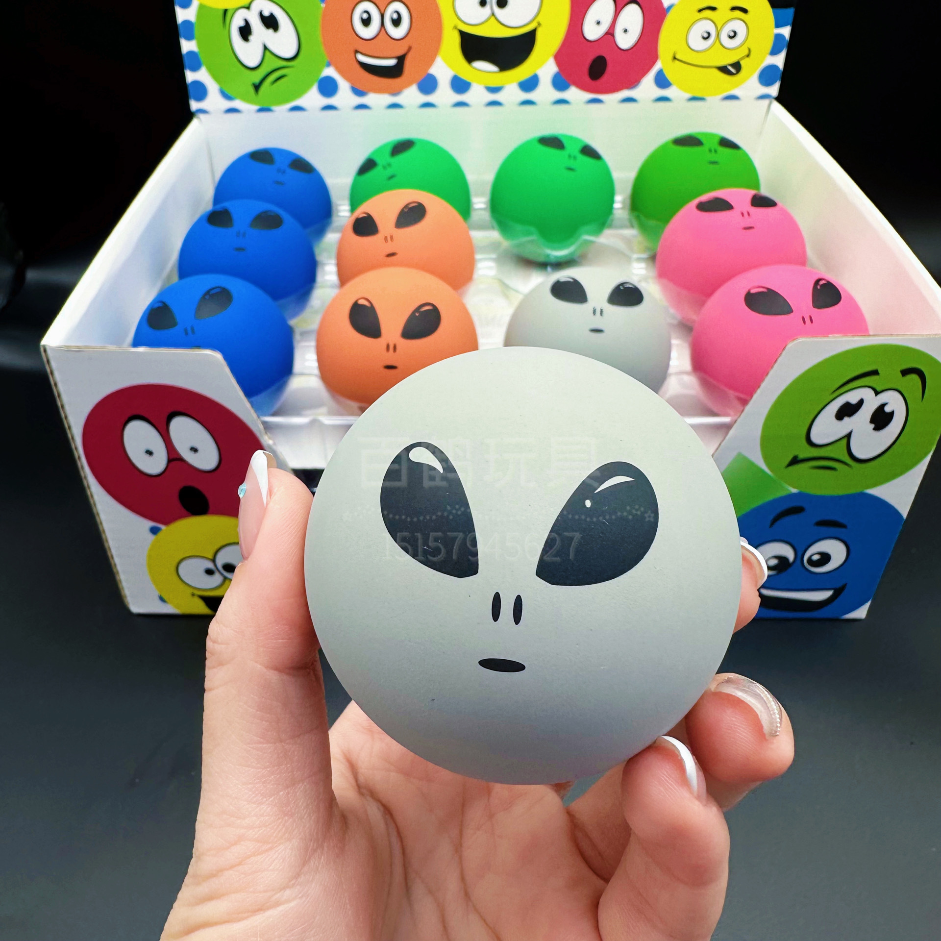 新外星人篮球足球6cm超高弹迷你解压空心弹力球学生儿童橡胶皮球