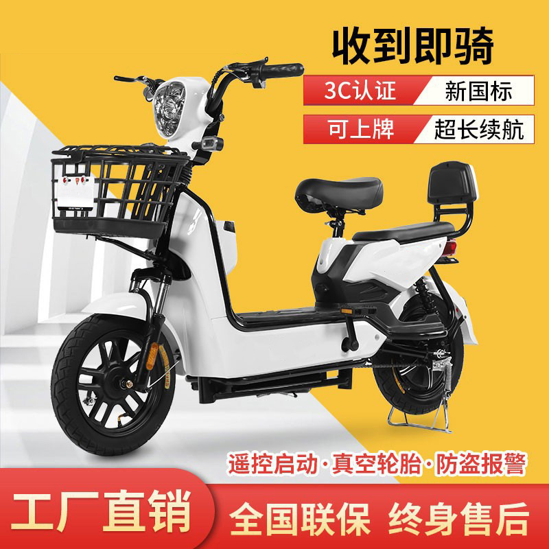 New National Standard Golden Eagle Adult Electric Bicycle 48V Double Seat Pedal Battery Car Two-Wheel Scooter Electric Bicycle