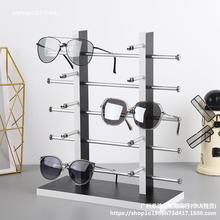 眼镜店道具双排实木眼镜陈列展示架 柜台太阳镜墨镜收纳道具摆件