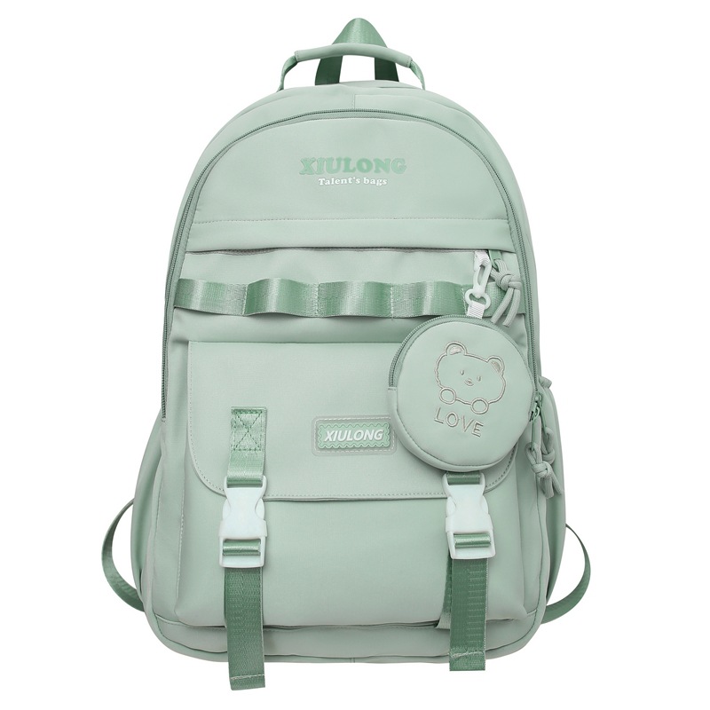 Korean Style Tooling Style Schoolbag Female Korean High School Student Junior High School Student Large Capacity Contrast Color Backpack Travel Backpack Male