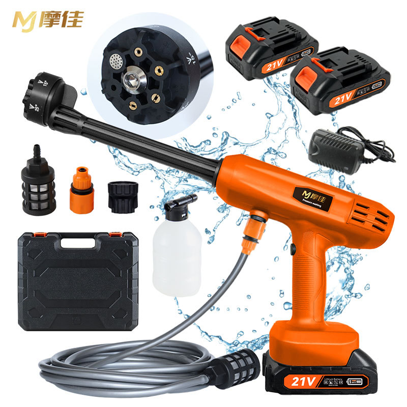 锂电高压洗车机充电车载洗车喷水枪大功率无线便捷锂电私模洗车机