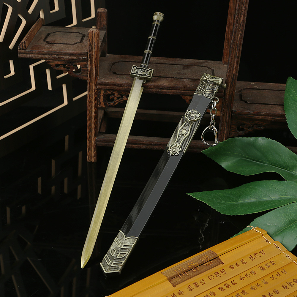 中国古代名剑秦始皇越王如意汉剑带鞘武兵器模型挂件秋水剑 古剑