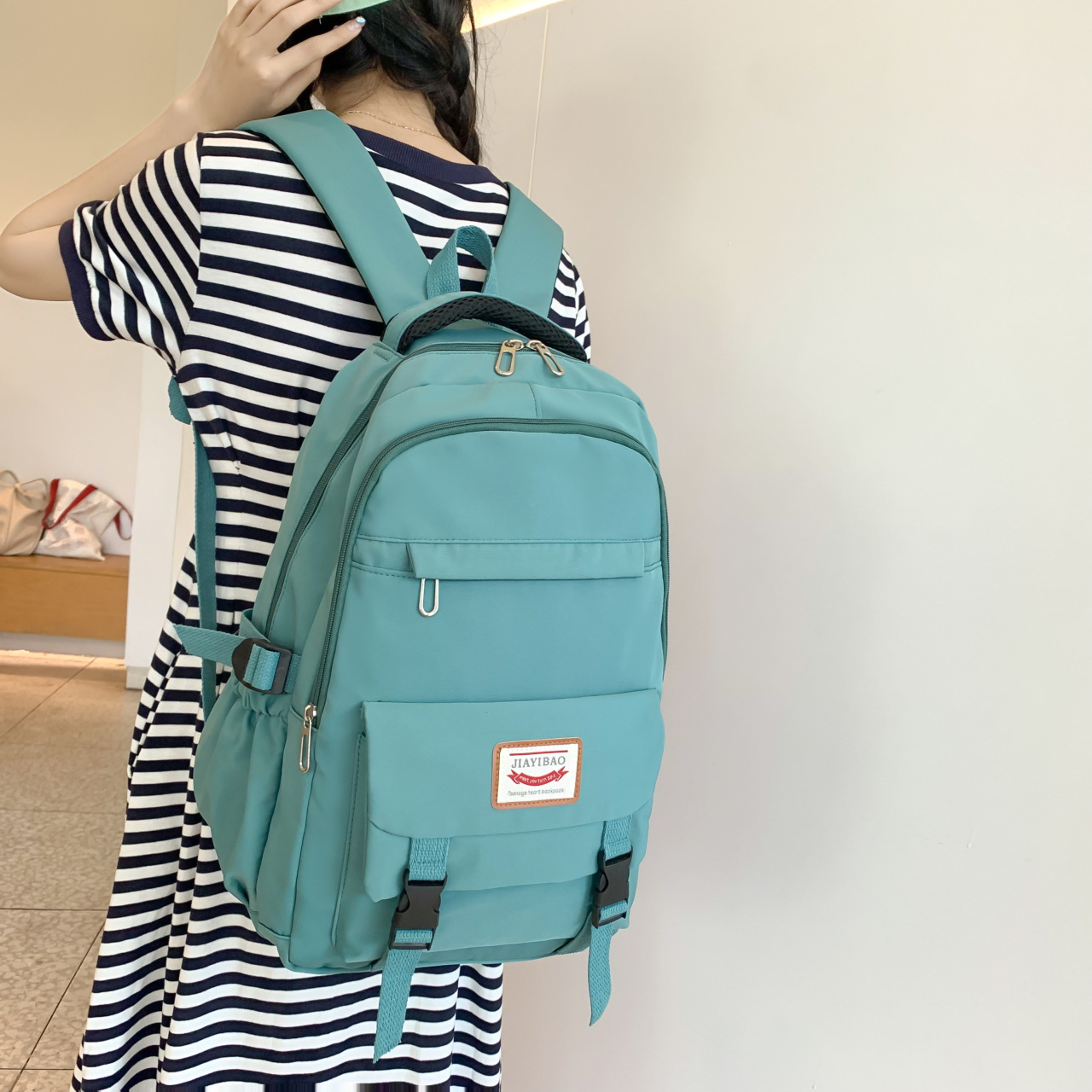 Schoolbag Female Junior High School Student Backpack Middle School Student Simple Ins Style Fashion High School Girls Backpack