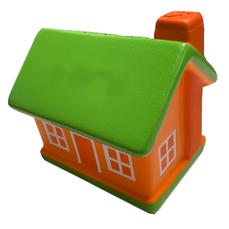 高回弹发泡海绵pu房子聚氨酯纪念宣传玩具pu房屋构造模型压力球