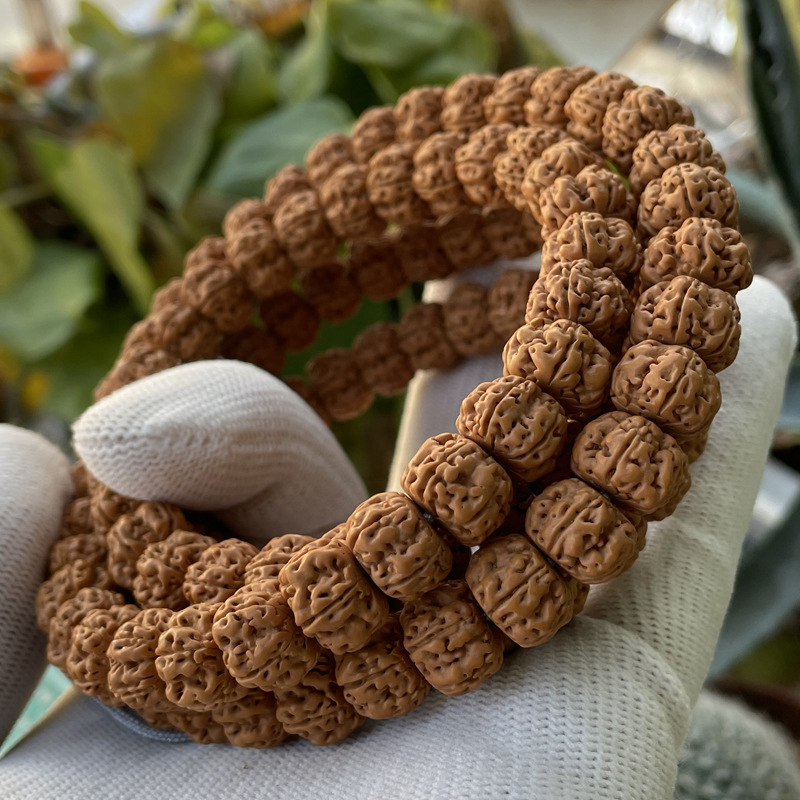 梅花双龙纹 盘龙纹小金刚菩提 藏式盘龙小金刚108颗