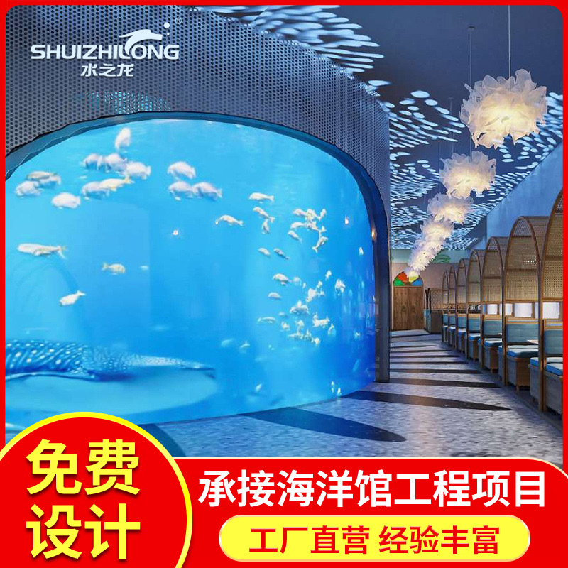 海洋馆工程定 制设计 大型高透明亚克力 有机玻璃水族海洋馆鱼缸