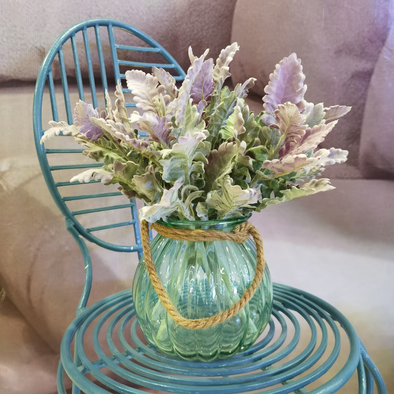 银叶菊雪花菊北欧家居客厅样板间插花装饰婚庆摄影花草植物叶材