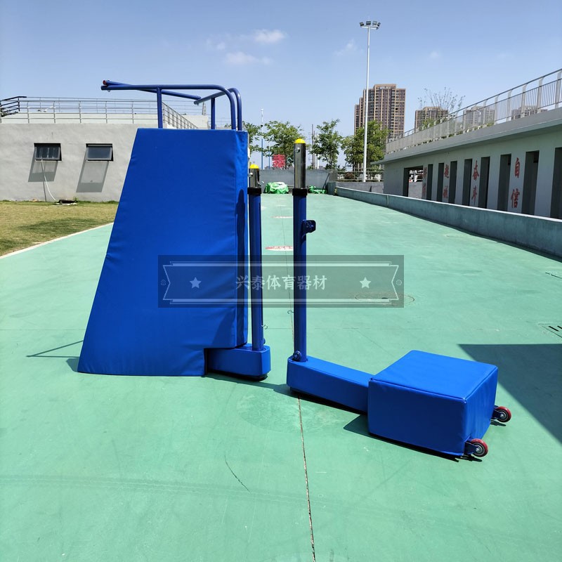 排球柱室外比赛训练移动手摇升降配重铸铁沙滩排球气排球多用网架