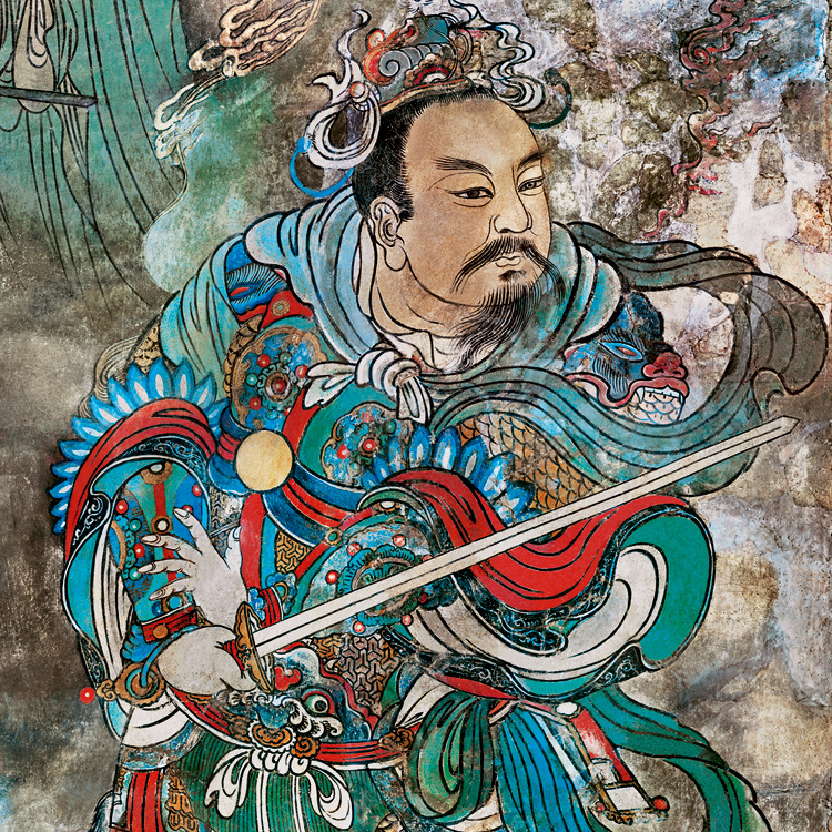 永乐宫壁画朝元图马君祥壁画十大名画仿古国画名画复制品字画手卷