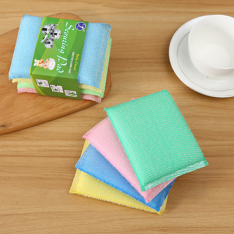 Spong Mop Washing King Dishwashing Cloth Kitchen Cleaning Sponge Block Pot Washing Scouring Pad Color Steel Cloth