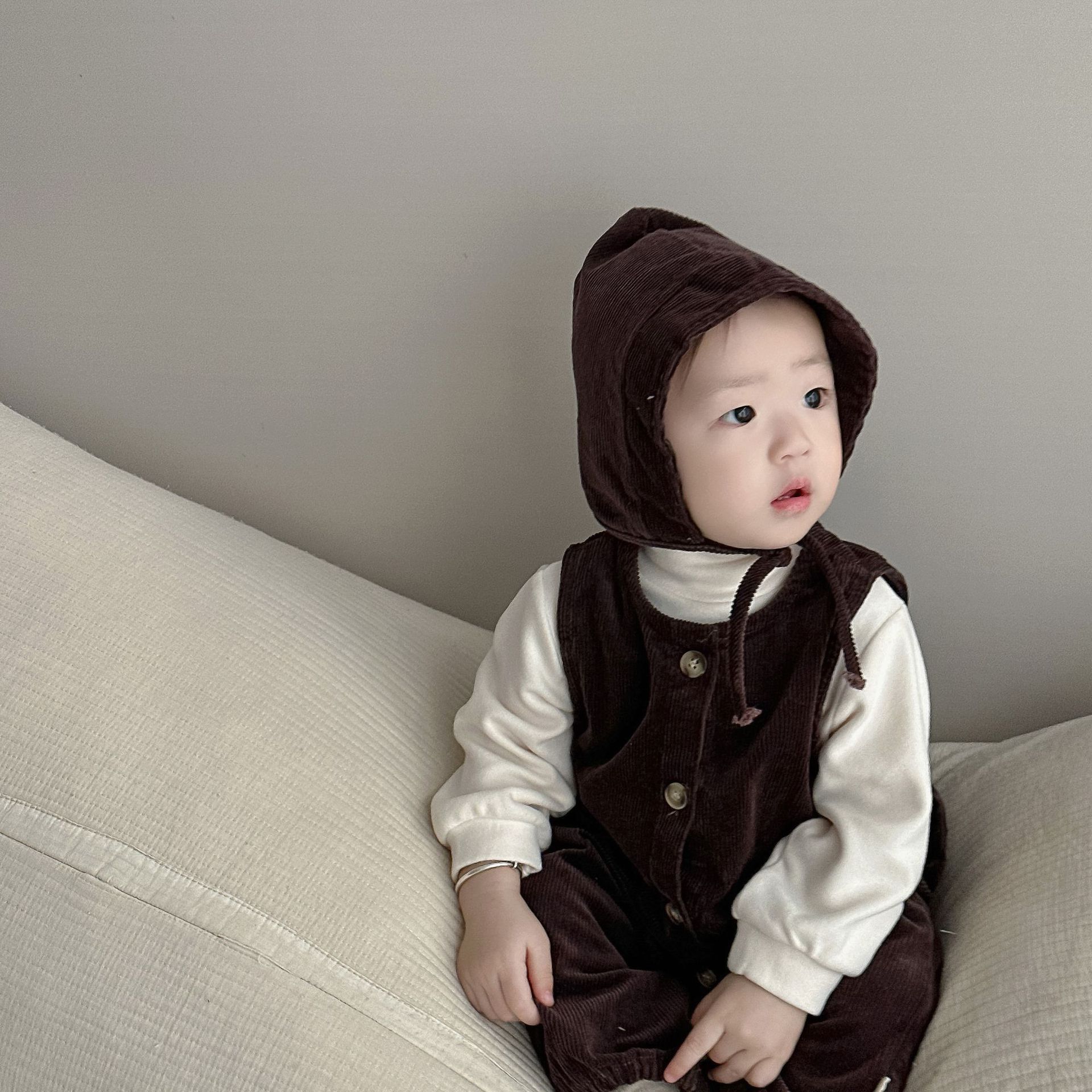 Baby Outing Clothes Spring Korean Style Children's Clothing Baby Undershirt Suspender Pants Two-Piece Boys' Spring Suit Baby Clothes